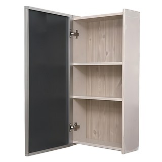 miller 400型浴室鏡面收納櫃, 鏡面 + 原木色, 1個