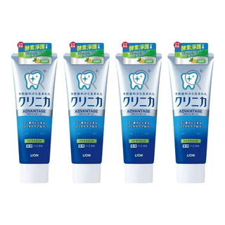 LION 獅王 固齒佳酵素淨護牙膏 清新口氣 柑橘薄荷香, 130g, 4條