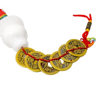 馥瑰馨盛 六帝錢套裝 2個 結繩 銅, 福祿葫蘆