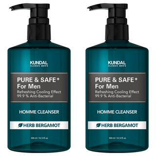 KUNDAL 昆黛爾 清爽型男性護理液 佛手柑香, 300ml, 2瓶