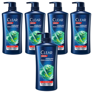 Clear 清揚 男士止癢控油洗髮精 650ml, 5瓶