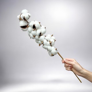 FLORAL M 仿真木棉花花材 家居裝飾好物 簡約風格 自由搭配, 1個, 白色