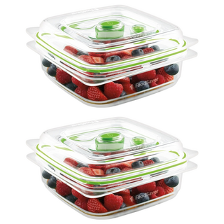 FoodSaver 真空密鮮盒 Set, 可堆疊設計，節省空間，適用於洗碗機，可微波、冷藏、冷凍, 700ml, 2個
