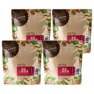 長青穀典 香蒜三味堅果, 濃郁蒜香 低溫烘焙, 220g, 4包