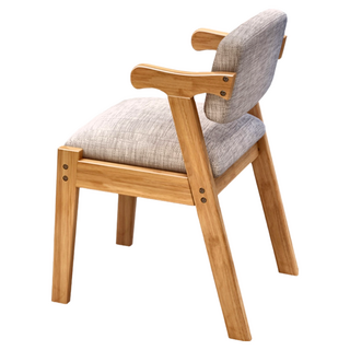 木質椅子，厚實舒適靠背，實木椅腿設計, 原木色, 1個