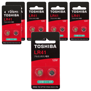 TOSHIBA 東芝 鈕扣電池 LR41, 2顆, 6組