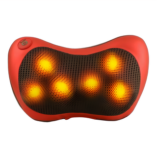 CONCERN 康生健康科技 4D新一代摩力寶貝溫熱揉捏按摩枕, 六顆按摩頭, 透氣網布設計, CON-1366, 玫瑰紅