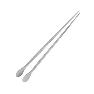 SiliPot 鉑金矽膠油炸筷, 防滑設計, 食物好夾取, 筷子前端可做調味匙, 18*315*8mm, 冷灰色, 1雙