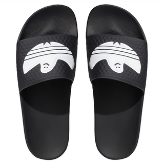 adidas 愛迪達 男女款 SHMOOFOIL SLIDE 運動拖鞋 FY6849, 黑色 + 白色, 28.5cm