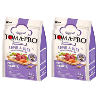 TOMA-PRO 優格 幼犬 乾飼料 添加鈣質和DHA 含腸益菌, 羊肉 + 米, 1.5kg, 2袋