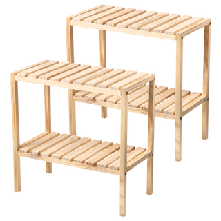 comet Home 多功能收納架, 原木色, 2個