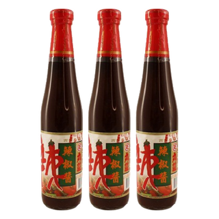 丸莊醬油 冠品辣椒醬 台灣黑豆醬汁基底 美味而不刺激 芳香夠味, 500g, 3瓶
