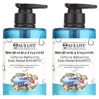 AUS LIFE 澳思萊 咖啡因薄荷舒涼洗髮精 550ml, 2件