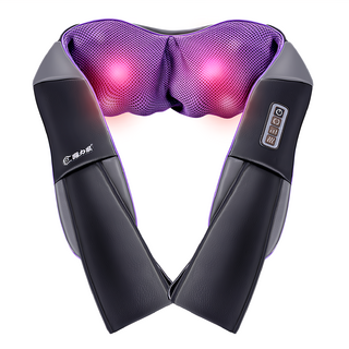 MOLIJIA 魔力家 肩頸按摩帶 溫熱型舒適按摩, M634, 星紫黑
