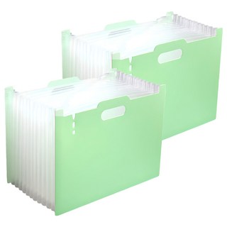 小麥購物 站立式風琴夾 方形 E105 298g, 薄荷綠, 2個