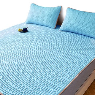 平單式超涼感乳膠冰絲涼墊 藍色, 涼感墊, 單人(90 x 188cm)