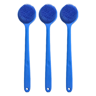FIFIOO 杏屋家居 矽膠洗澡洗背刷 輕量款, 天藍色, 1支, 3支