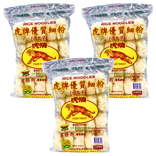 TIGER FOOD 虎牌 優質細粉 小丸子 口感軟Q 適合搭配料理或主食, 800g, 3包