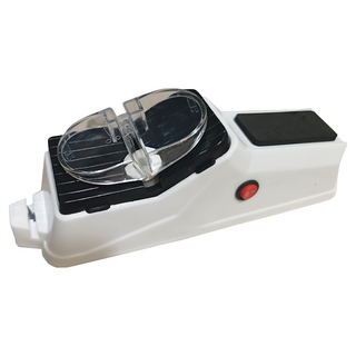 便攜雙面快速電動磨刀器 輕鬆恢復刀具鋒利, 23.5 x 6.5 x 9cm, 白色, 1個