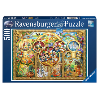 Ravensburger 維寶 迪士尼拼圖 500片 Set, 迪士尼彩繪玻璃 RV14183, 1盒