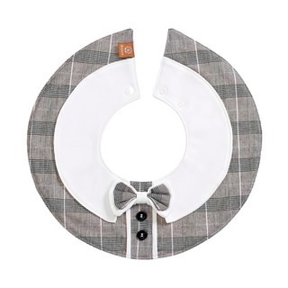 Roaze 柔仕 典雅系列 日系圍兜, 小書生 灰色 + 白色, 1件, 1件