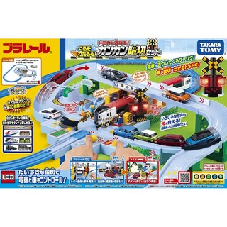 TAKARA TOMY PLARAIL 鐵道王國 火車平交道迴轉車道組, 1入, 多色