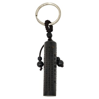 馥瑰馨盛 沉靜般若波羅心經鑰匙圈 木質 圓柱, 黑色, 1個
