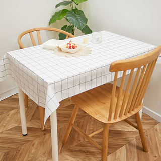 comet Home 多用途PEVA防水格紋桌巾, 白色, 5條, 137 x 90cm