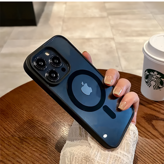 立元 馬卡龍硅膠磁吸手機防摔殼, iPhone 16 Plus, 黑色