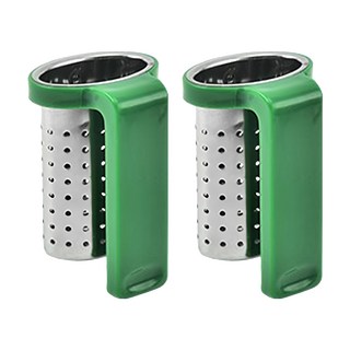WE CHAMP 茶濾網不鏽鋼掛式 WTB-409 深綠色, 2個