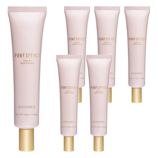 PONY EFFECT 水透亮光圈妝前乳, 膚質自帶濾鏡, 3D立體光感, 保濕不黏膩, 粉色, 6件