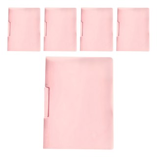 A4文件資料夾 Set 5本, 優選PP材質 一體成型 不易損壞，防水防污, 嫣紅, 1組