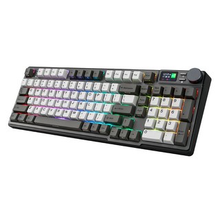 irocks 艾芮克 RGB 熱插拔無線機械鍵盤 原廠保固, IRK85R, 石墨灰, 莓紅軸