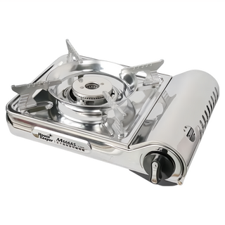 HouseKeeper 妙管家 M666AS 全不鏽鋼雙焰磁吸爐 1.2kg, 銀色, 1個