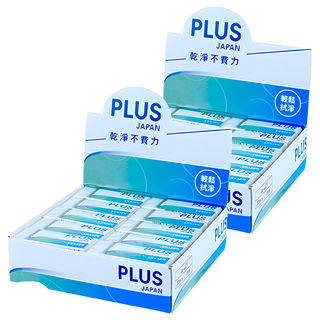 PLUS好好擦擦皮擦20顆 白色, 2盒