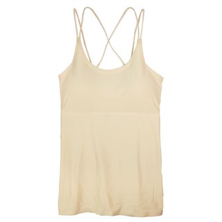 SOFT LIGHT 沁涼無痕性感BRA背心 涼感透氣材質 吸濕排汗 下厚上薄顆粒杯膜 集中美胸 背部X型細肩帶設計 XL 膚色