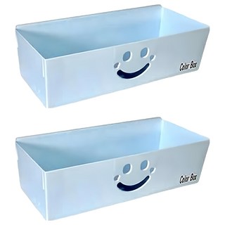 大俏比小物盒 顏色隨機 桌面收納整理盒 居家小物置物盒 微笑造型收納盒, 2個