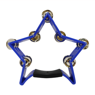 KingRosa 星型鈴鼓單層 藍色 台灣製 豐富演奏內容 增添音樂趣味 手持鼓框敲打發聲 簡單易用 亦可固定在樂器夾鉗內, 1個