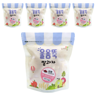 Ssalgwaja 米餅村 寶寶磨牙米餅 10個月以上適用, 紅麴, 30g, 5包