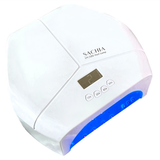 Sachianail 莎夏 298W 美甲燈, 72顆燈珠, 365+405NM雙光源, S7瓷白色, 1個