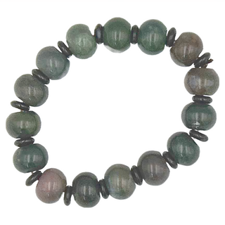 七彩玉 印度瑪瑙圓珠手鍊 (10mm), 1個, 約1.2公分