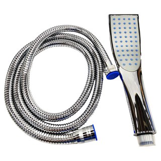 WIDE VIEW 增壓蓮蓬頭套裝 1.5M加密鋼絲軟管 52細緻出水孔, 1組