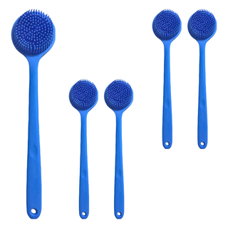 FIFIOO 杏屋家居 矽膠洗澡洗背刷 輕量款, 天藍色, 1支, 5支