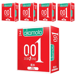 okamoto 岡本 001至尊勁薄保險套 ZERO ONE, 5盒, 2個