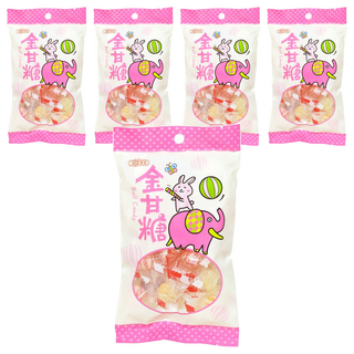 惠香 金甘糖 懷舊零食 經典台灣味 四種口味 獨立包裝, 110g, 5袋
