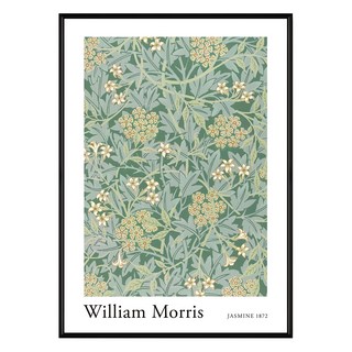BOLUO GALLERY 菠蘿選畫所 William Morris 茉莉花 掛畫 BFSP3410B, 黑框