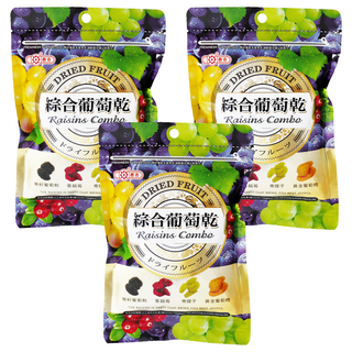 惠香 綜合葡萄乾，含無籽葡萄乾、蔓越莓、青提子、黃金葡萄乾，6oz (170g), 3包