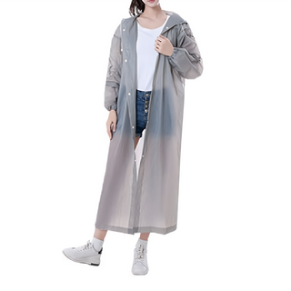 EVA加厚輕便雨衣 成人 - 加厚防水、輕巧便攜, 灰色, 1個