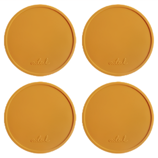 ade.l 圓形矽膠杯墊 芥末黃色, 4個, 99mm