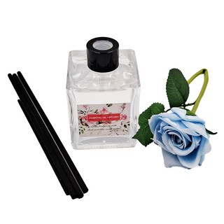 QiMart 精油玫瑰造型珪藻土擴香瓶 法國進口香氛精油 200ml 台灣製, 1瓶, 英國小蒼蘭